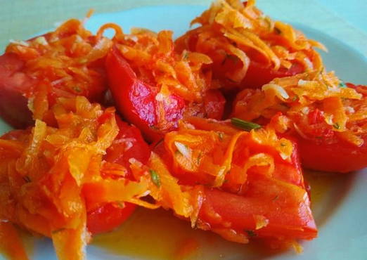 Помидоры по-корейски с морковью