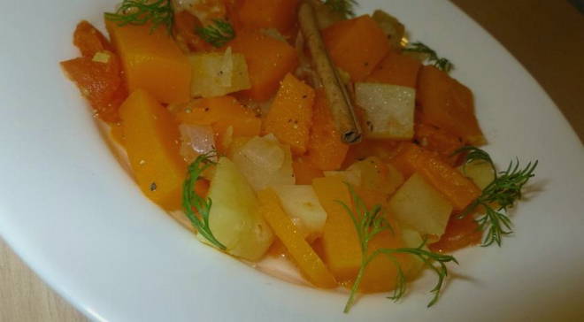 Овощное рагу с тыквой и картошкой