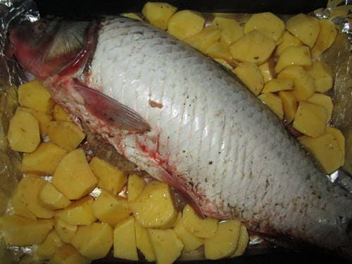 Рыба запеченная в фольге и духовке
