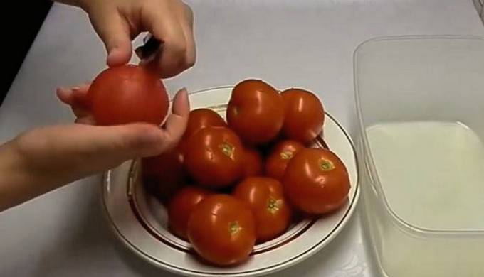 Соленые помидоры за сутки