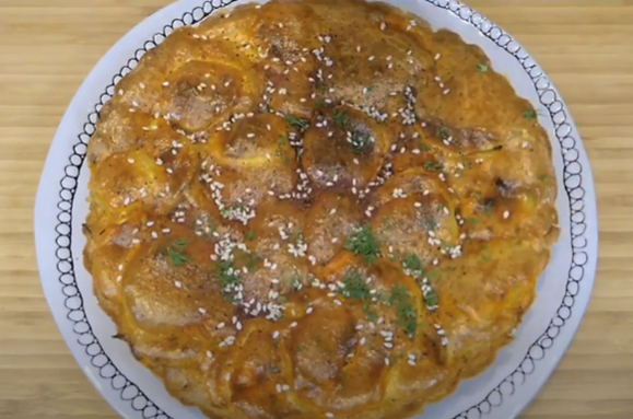 Заливной пирог с капустой и картошкой в духовке