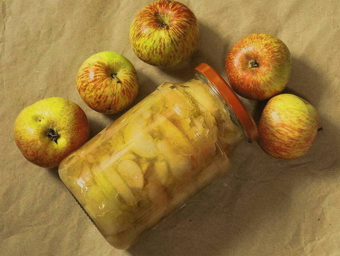 Прозрачное варенье из яблок дольками пятиминутка