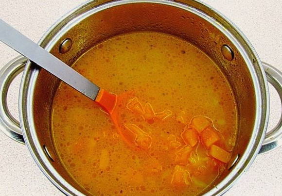 Суп-пюре из тыквы с плавленым сыром