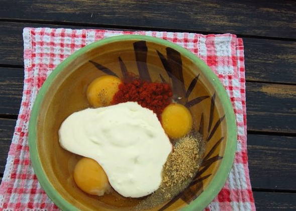 Цветная капуста в кляре с яйцом в духовке