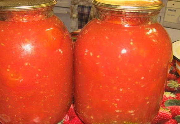 Сладкие помидоры в собственном соку без стерилизации на зиму