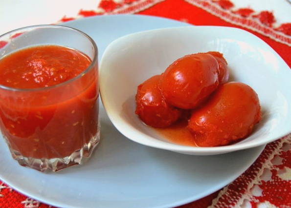 Сладкие помидоры в собственном соку без стерилизации на зиму