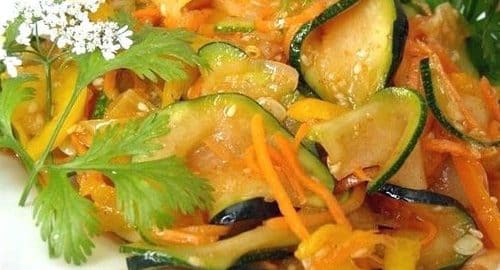 Кабачки по-корейски - 5 самых вкусных рецептов быстрого приготовления с фото пошагово