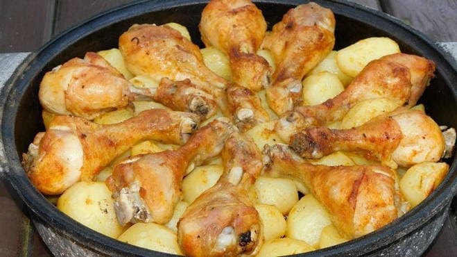 Куриные ножки с картошкой в духовке - 5 рецептов с фото пошагово