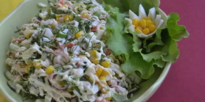 Крабовый салат с огурцом – 10 популярных рецептов