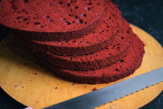 Бисквит для торта красный бархат рецепт с фото пошагово