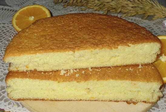 Бисквитный апельсиновый пирог