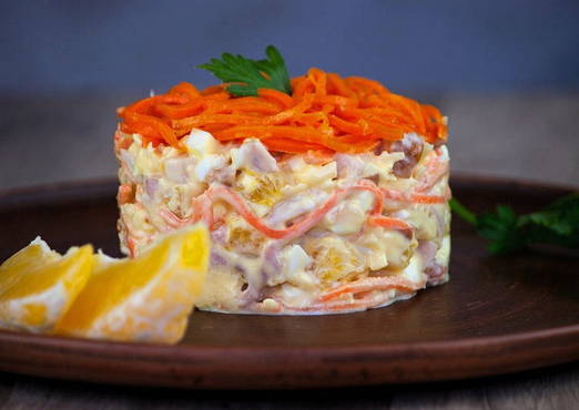 Салат с апельсином, сыром и рукколой - пошаговый рецепт с фото