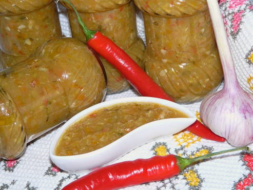 Аджика с грецкими орехами из жгучего перца без варки рецепт приготовления