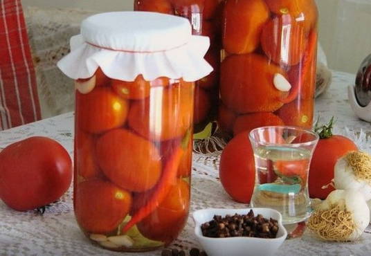 Маринованные помидоры на 1 литровую банку