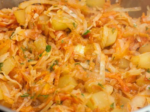 Овощное рагу с мясом и картошкой и капустой рецепт с фото
