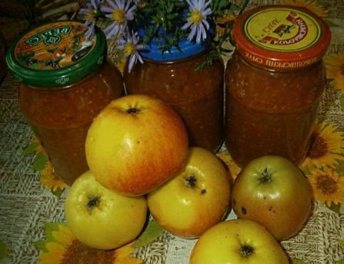 Аджика с яблоками и помидорами на зиму рецепт приготовления с морковкой и перцем луком