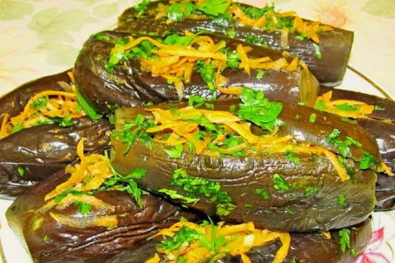 Квашеные баклажаны с морковью, зеленью и чесноком + отзывы — рецепт с фото пошагово