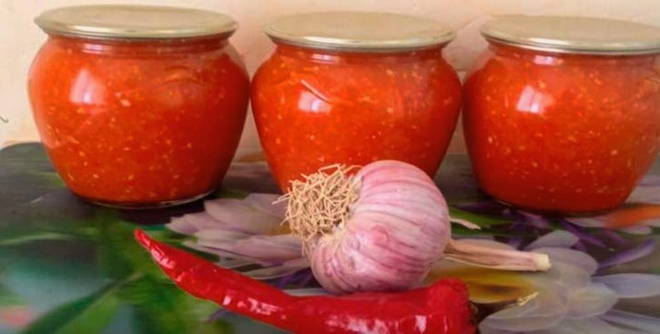 Острая аджика из помидоров на зиму — пошаговый рецепт с фото + отзывы