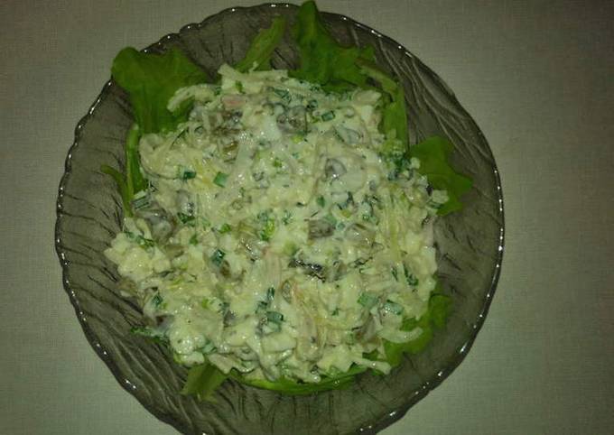 Салат с кальмарами, яйцом и солёным огурцом – пошаговый рецепт с фото на пластиковыеокнавтольятти.рф