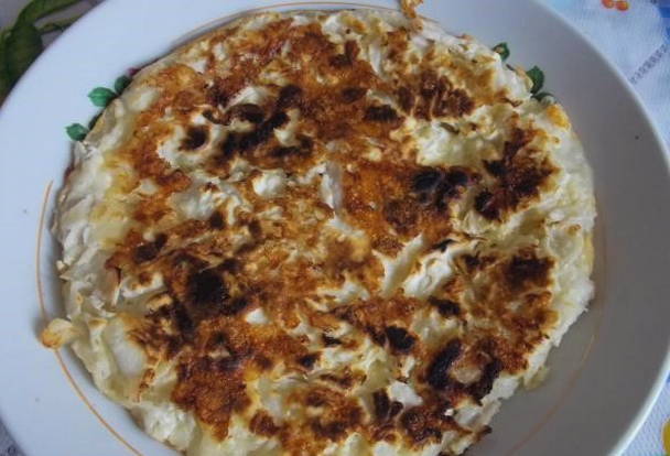 Ленивая ачма из лаваша с сыром на сковороде