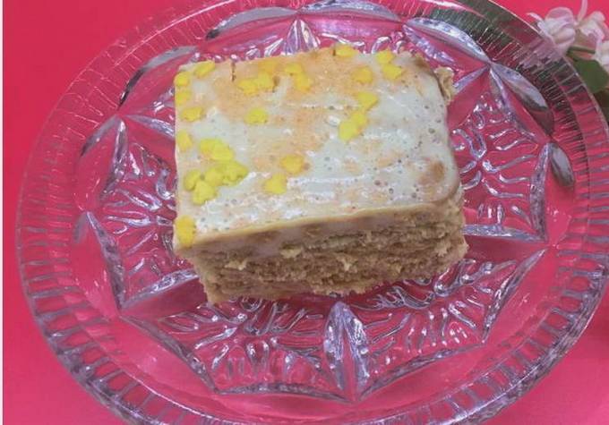 Торт из печенья Юбилейное со сгущенкой без выпечки
