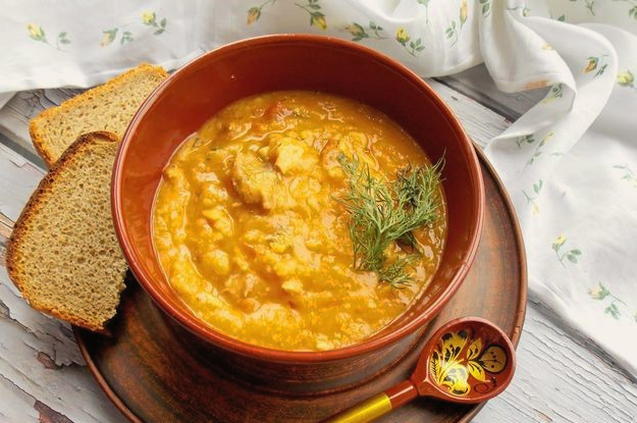 Гороховый суп с копченой курицей классический в кастрюле простой рецепт пошаговый
