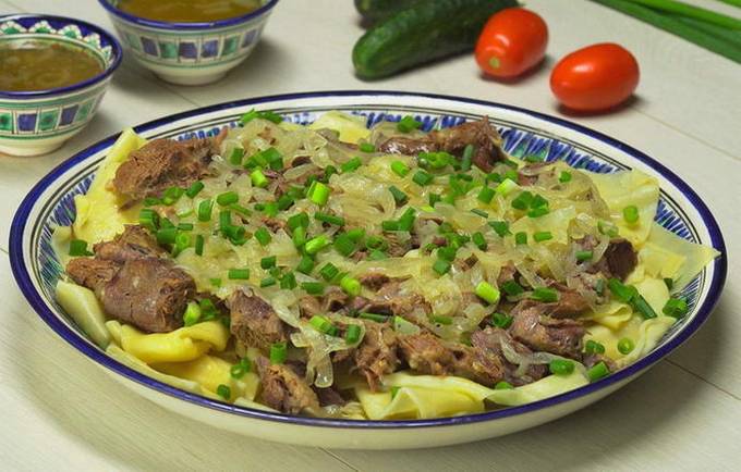 Бешбармак рецепт из говядины с картошкой приготовить в домашних условиях фото