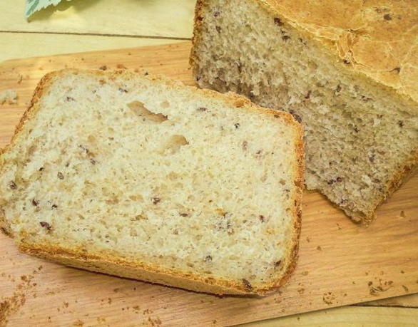 Пшеничный хлеб из цельнозерновой муки в хлебопечке