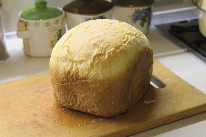 Белый хлеб на молоке в хлебопечке