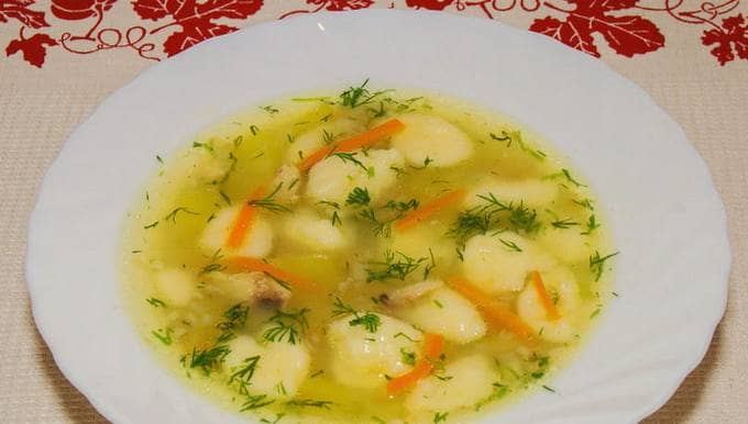 Суп с клецками на курином бульоне – пошаговый рецепт приготовления с фото
