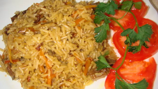 Рис с сушеными грибами — рецепт с фото пошагово