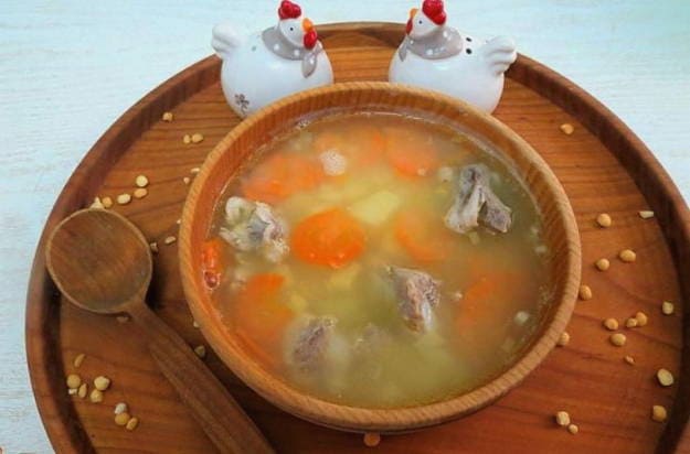 Гороховый суп-пюре со свининой