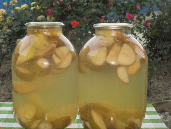 Компот из груш с лимоном на 3-х литровую банку на зиму