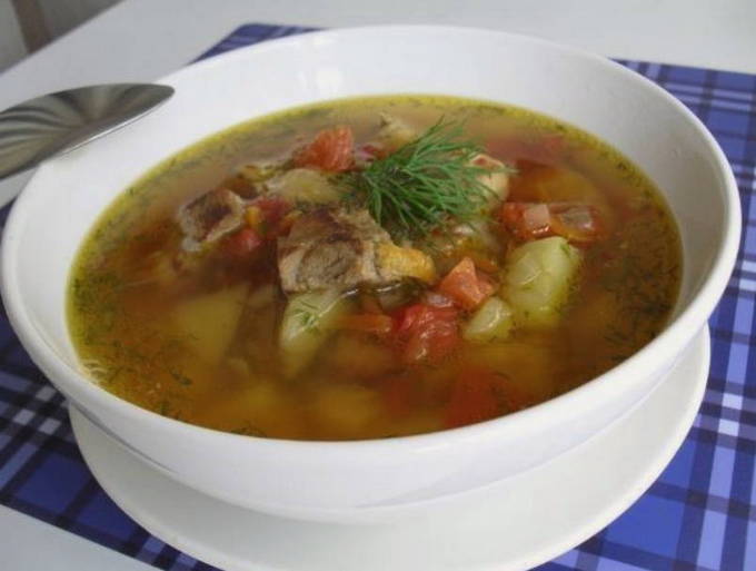 Суп из свинины с картошкой