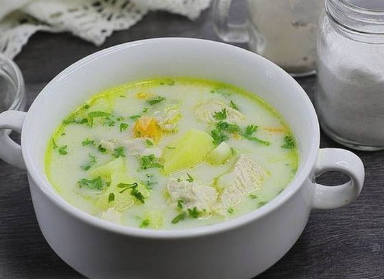 Куриный суп со сливками