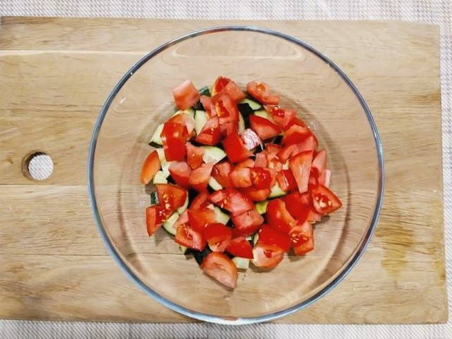 Греческий салат без оливкового масла