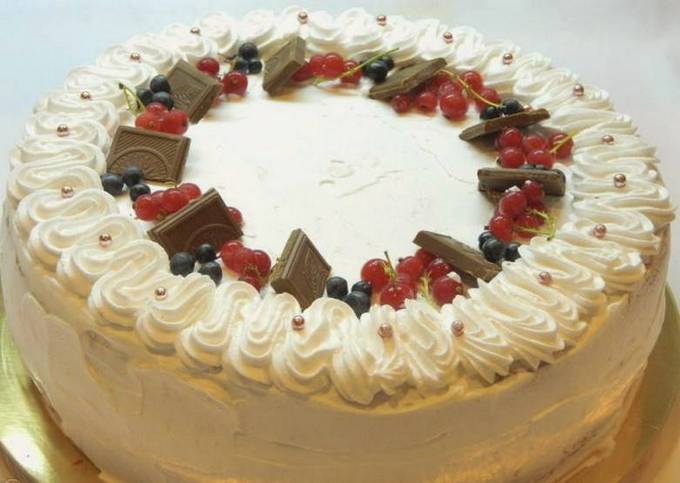 Как приготовить Персиково йогуртовый торт на ванильном бисквите рецепт пошагово