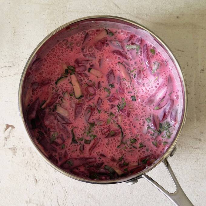 Холодник из маринованной свеклы на воде рецепт с фото пошагово