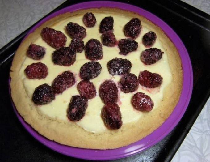 Творожный кекс с ягодами