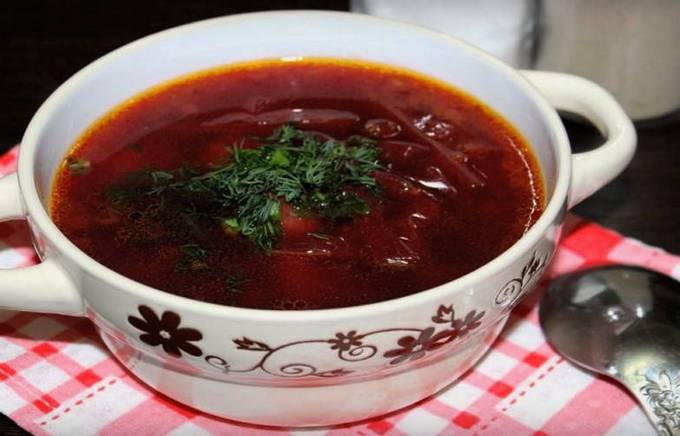 Ингредиенты для «Куриный суп со свёклой и рисом»: