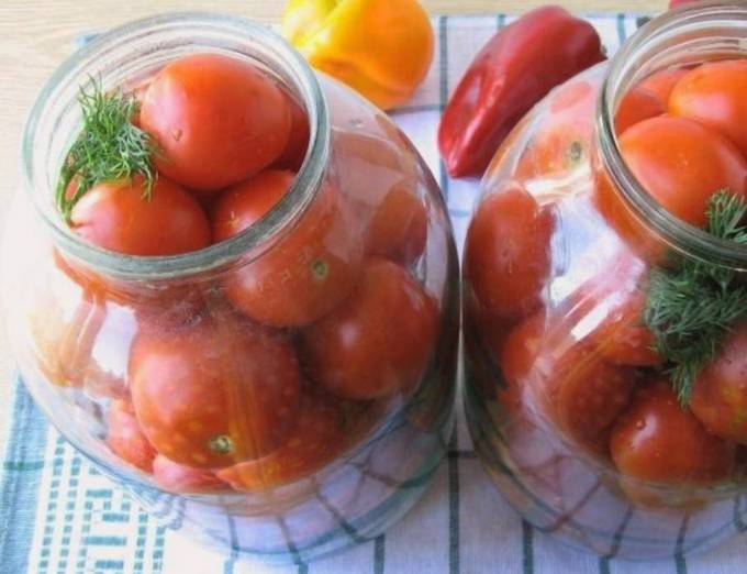 Маринованные помидоры с болгарским перцем