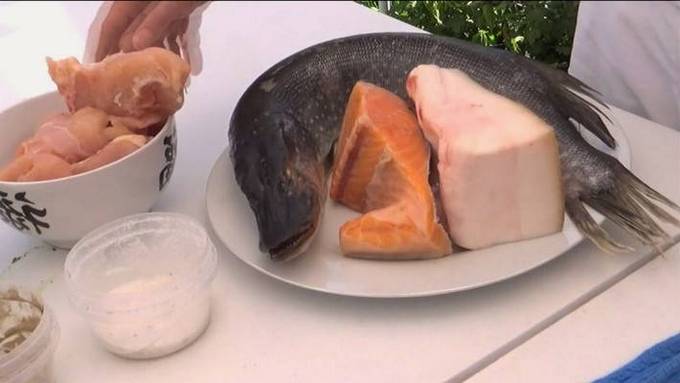 Люля-кебаб из рыбы на мангале