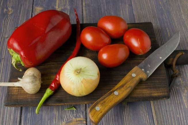 Лечо из кабачков, болгарского перца и помидоров на зиму