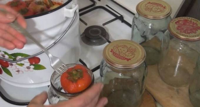 Перец в магазинном томатном соке