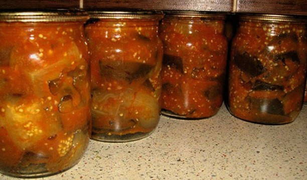 Баклажаны с перцем в томате на зиму - 10 пошаговых фото в рецепте