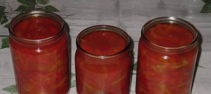 Горький перец в томатном соке на зиму