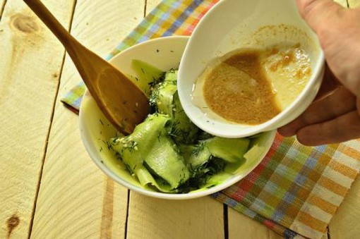 Салат из кабачков с соевым соусом