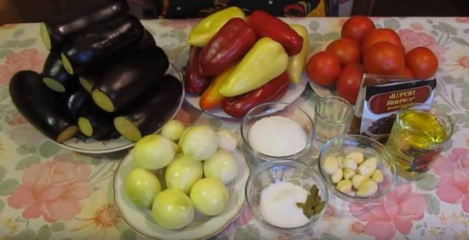 Салат Десятка из баклажанов на зиму пошаговый рецепт