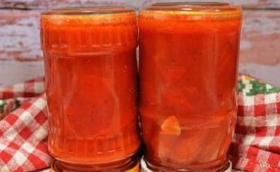 Перец, маринованный в томатном соусе