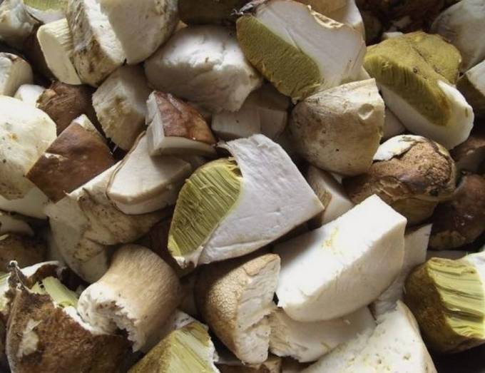 Жареные белые грибы с картошкой